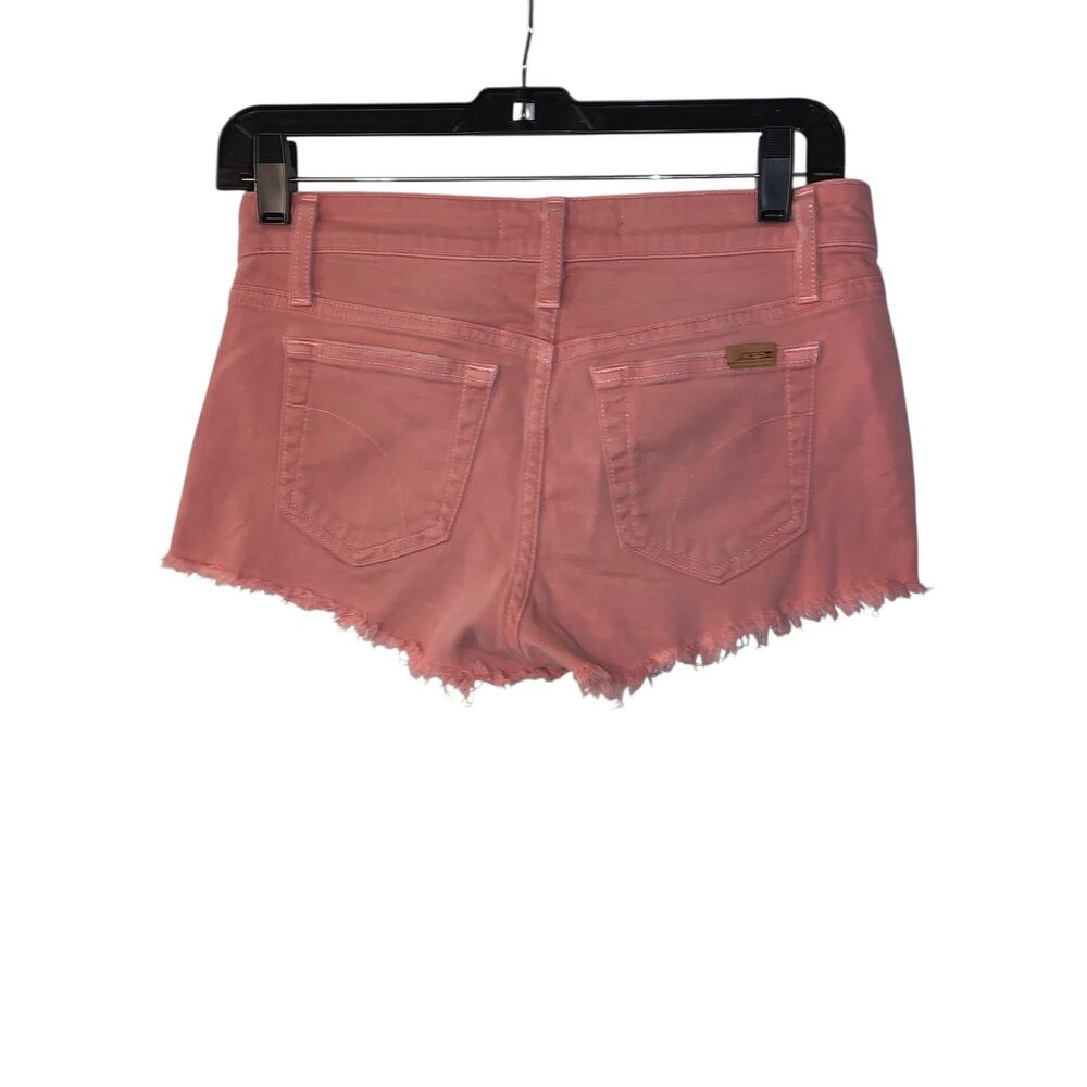 Joe's Jeans Denim Cutoff Shorts in the "Dahlia" coral wash